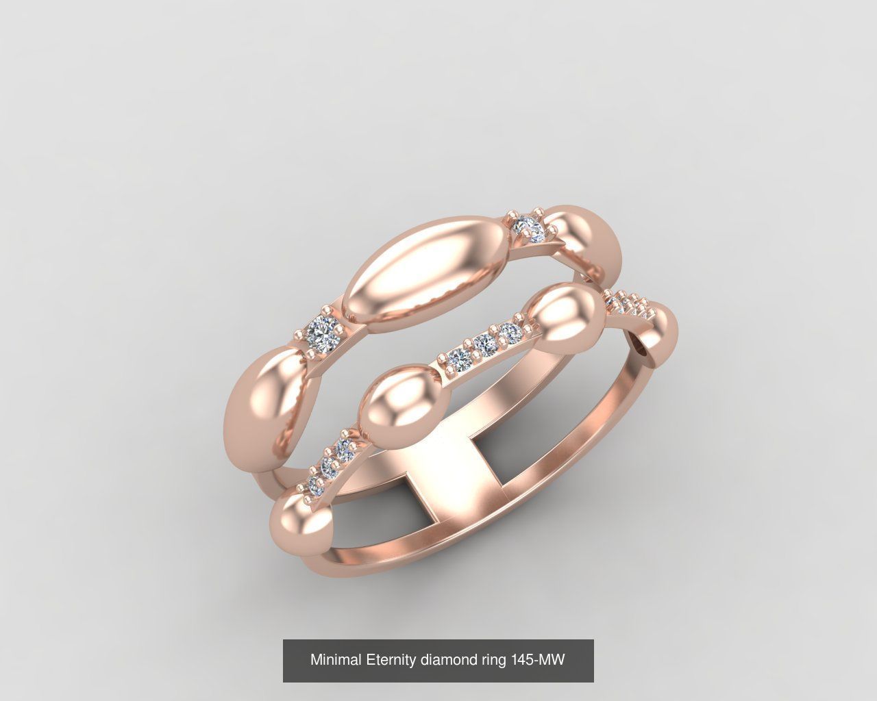 Minimal light weight diamond rings 3D Model Collection_6