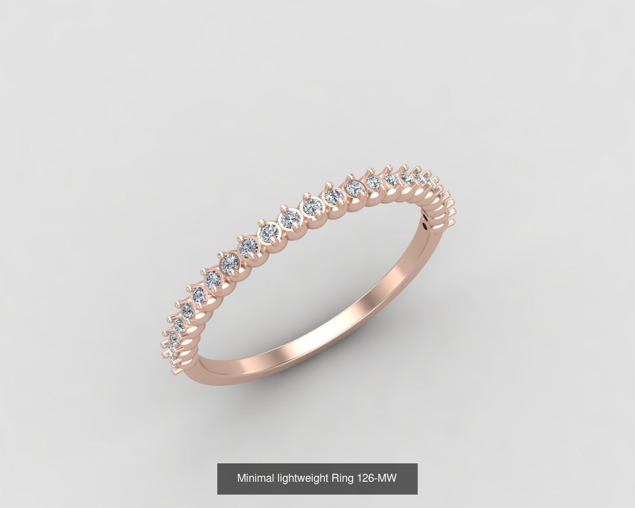 Minimal light weight diamond rings 3D Model Collection_22