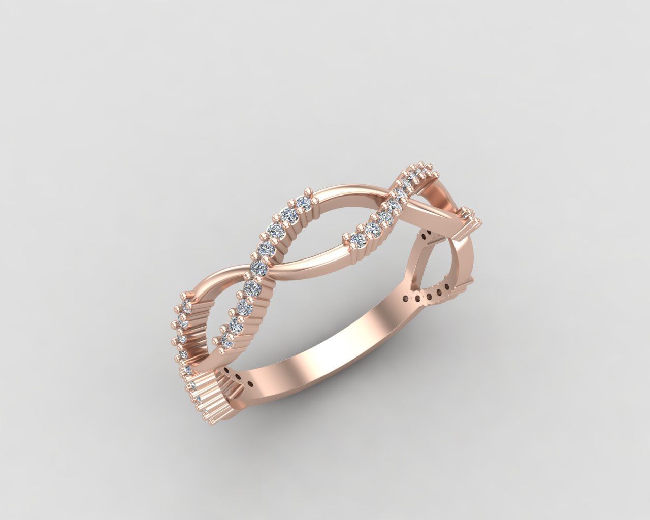 Minimal light weight diamond rings 3D Model Collection_25