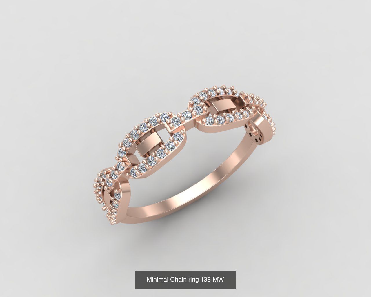 Minimal light weight diamond rings 3D Model Collection_16