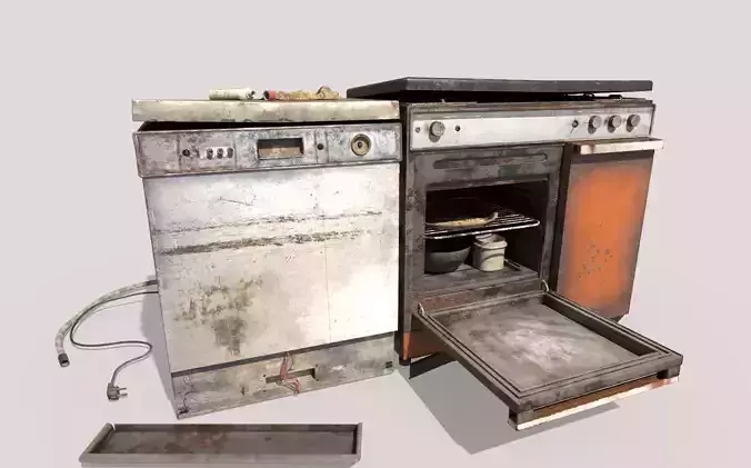 Abandoned Oven and Dishwasher
