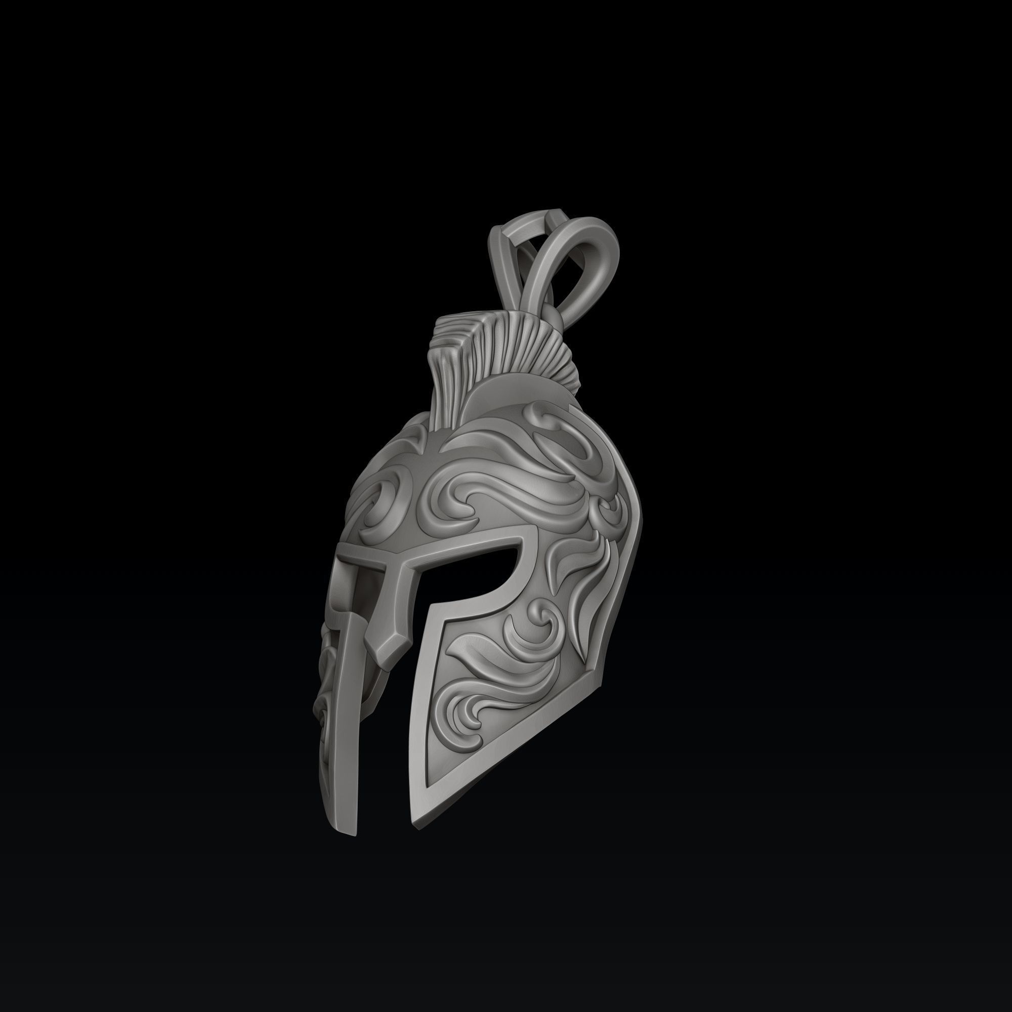 Helmet Pendant V3 3D print model_7