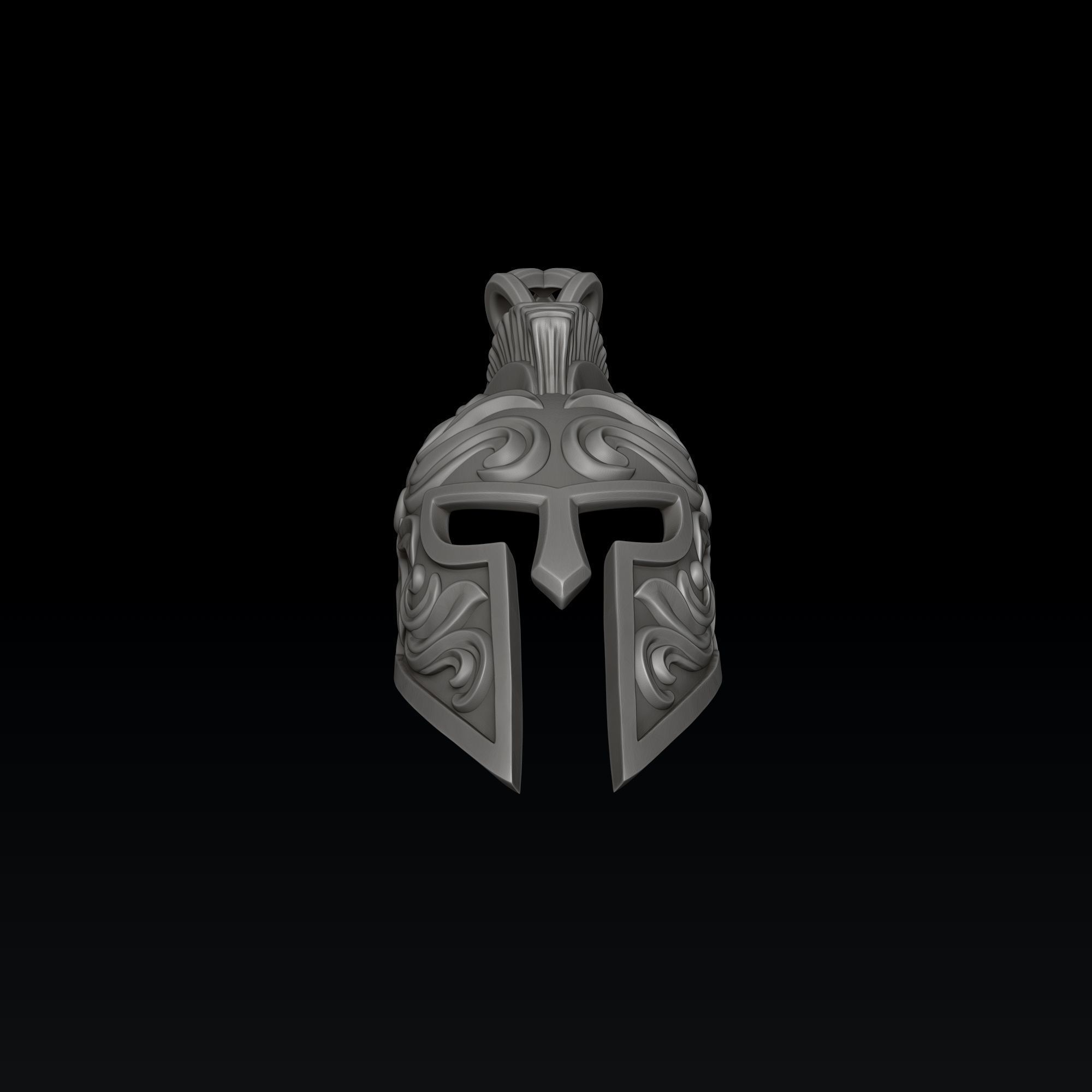 Helmet Pendant V3 3D print model_3