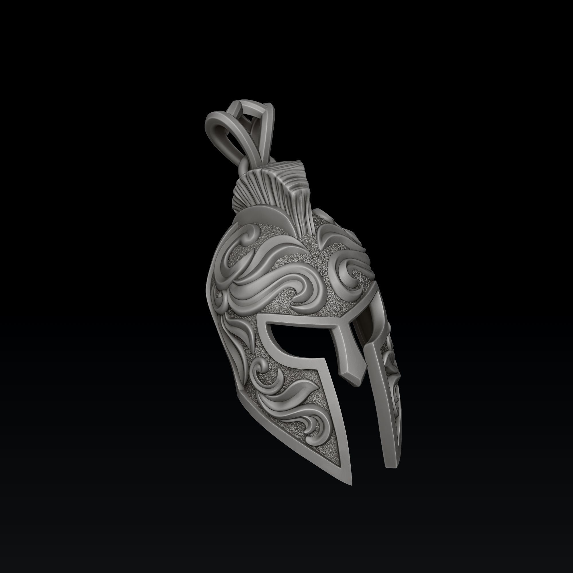 Helmet Pendant V3 3D print model_4