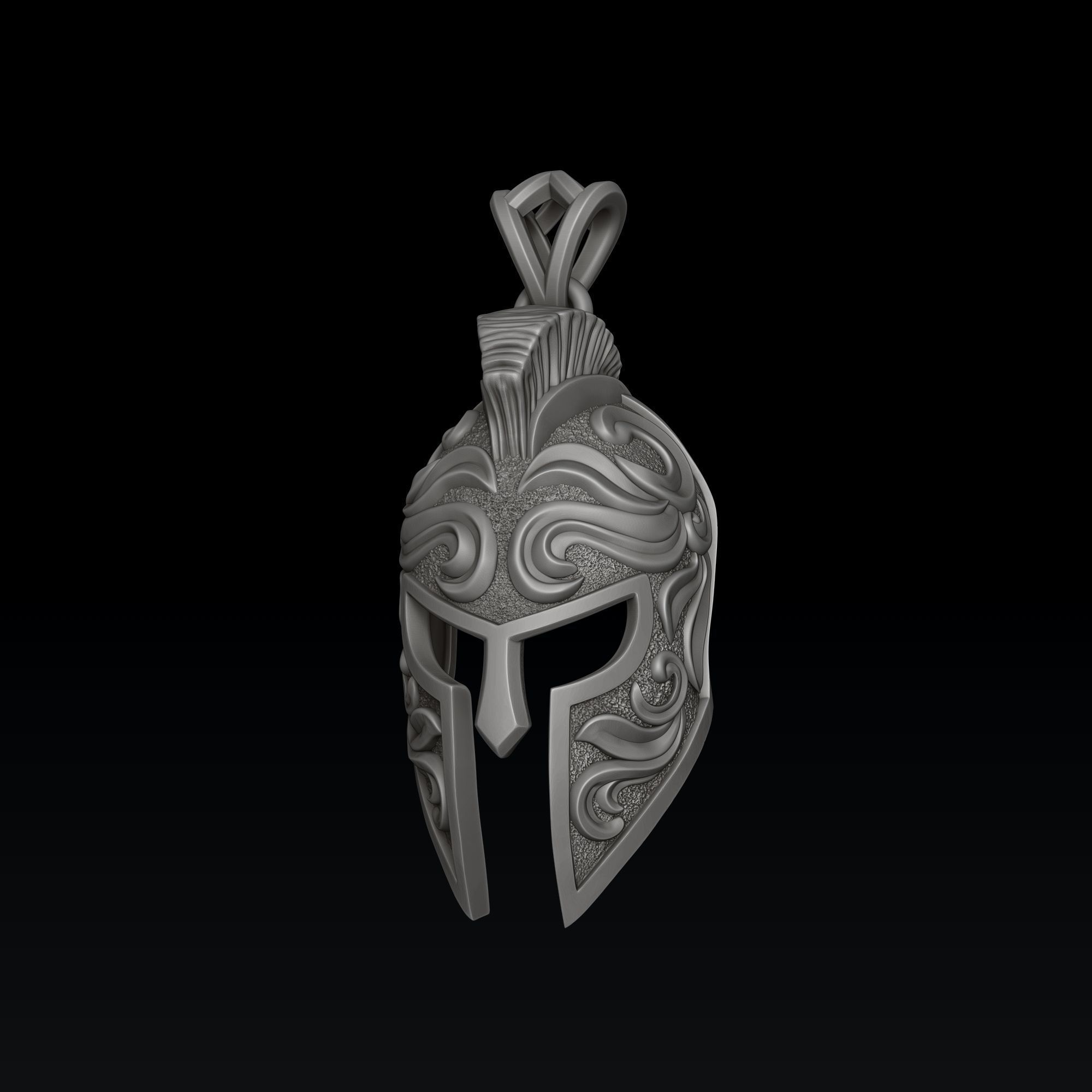 Helmet Pendant V3 3D print model_6