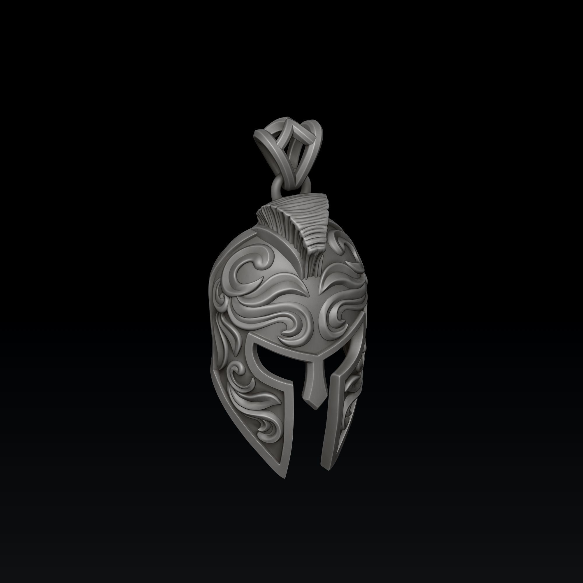 Helmet Pendant V3 3D print model_5