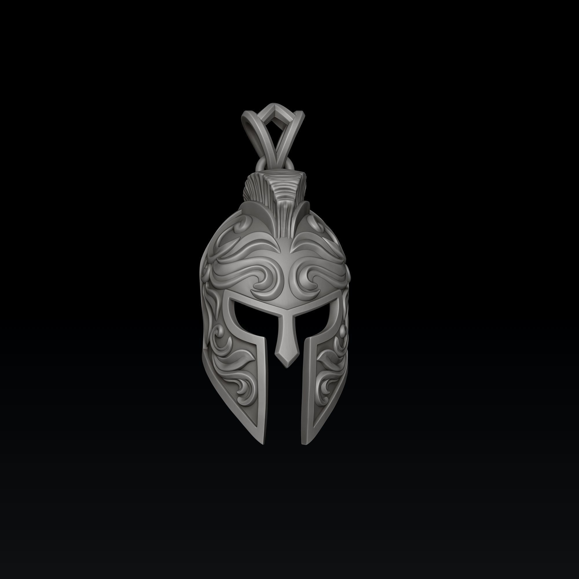 Helmet Pendant V3 3D print model_1