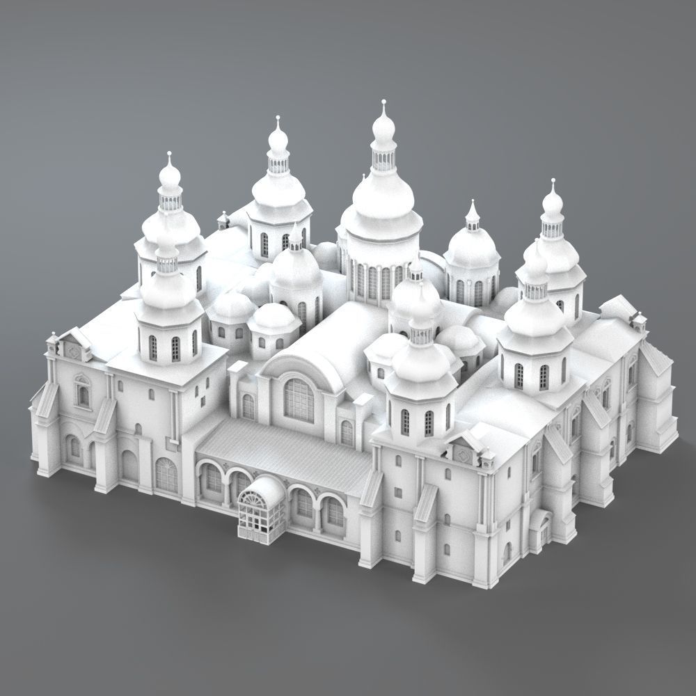 Saint Sophia Cathedral Kyiv 3D print model_9