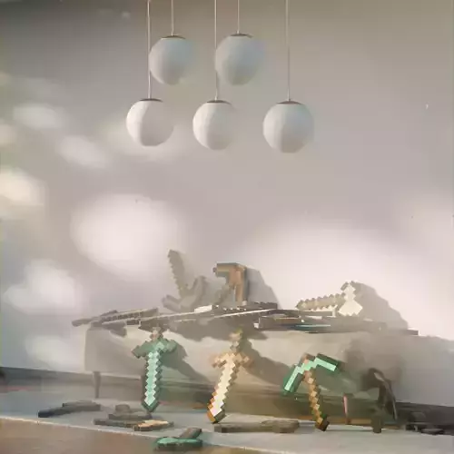 Minecraft Tools Pack Sword Pickaxe Axe Shovel and Hoe