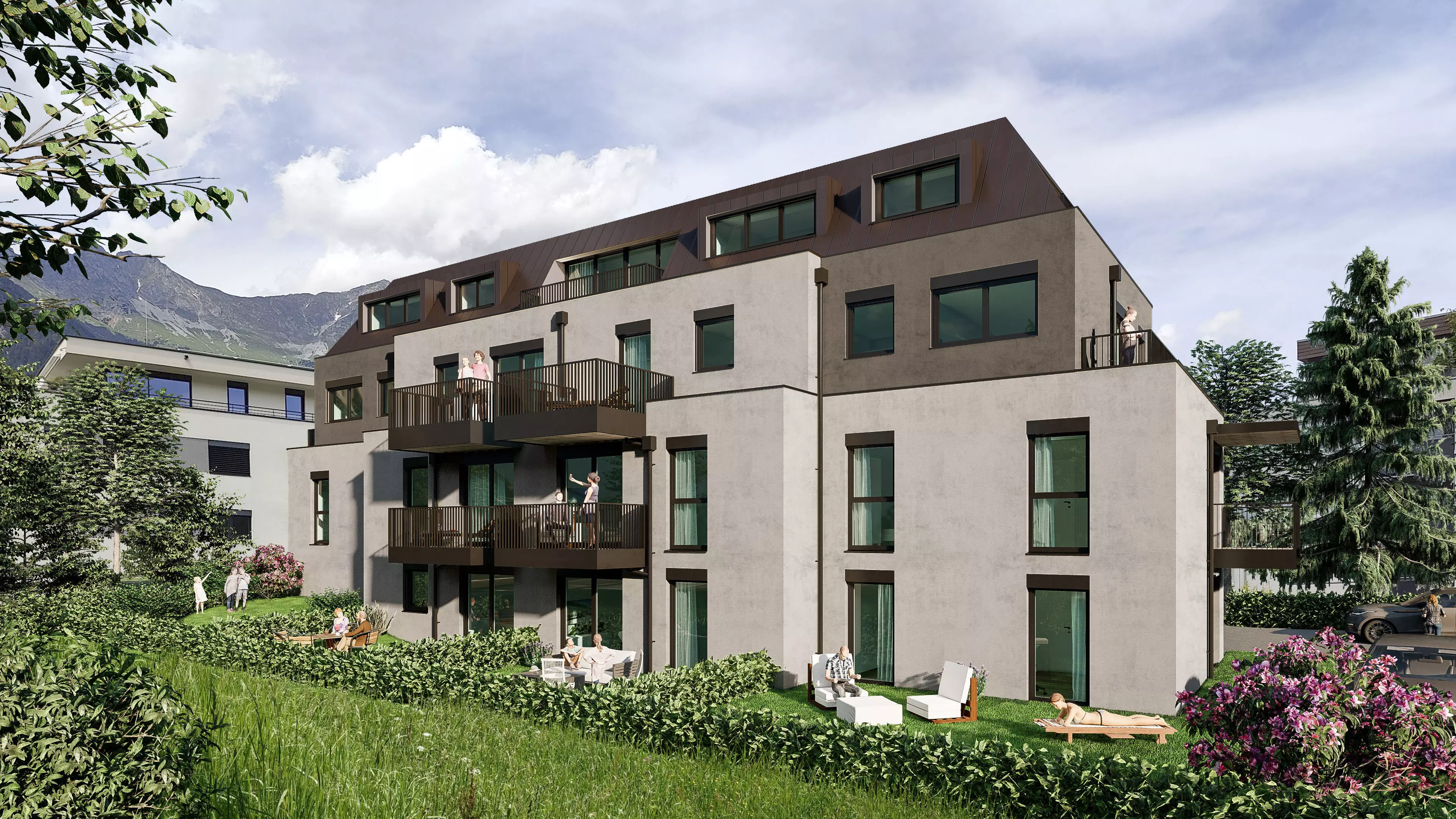 Residential building in the Austrian Alps 3D model