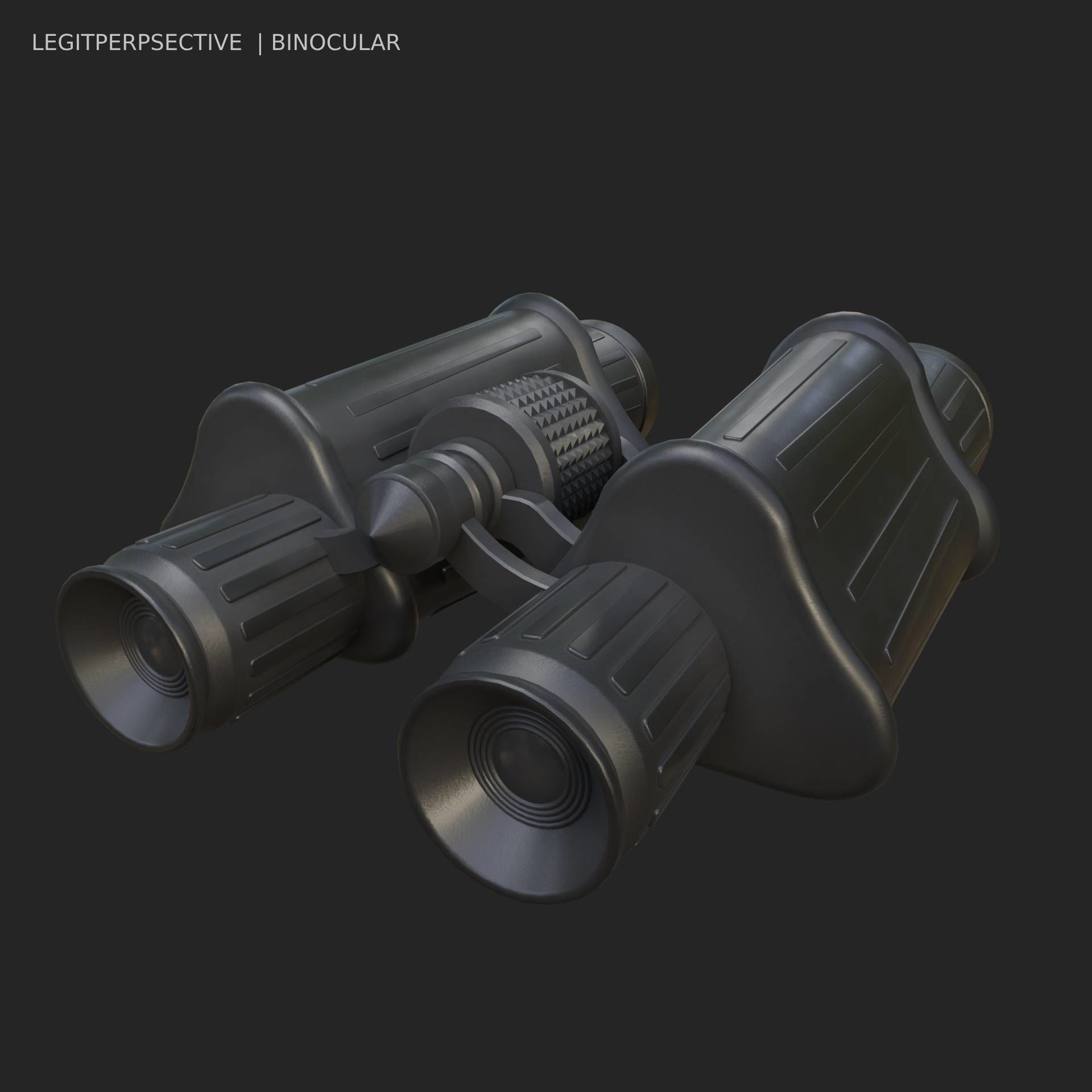 binocular Binocular 3D model mid poly Free 3D model_2