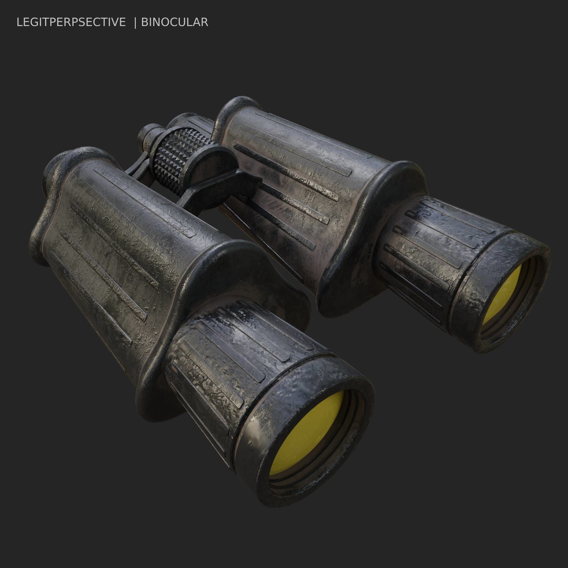 binocular Binocular 3D model mid poly Free 3D model_4