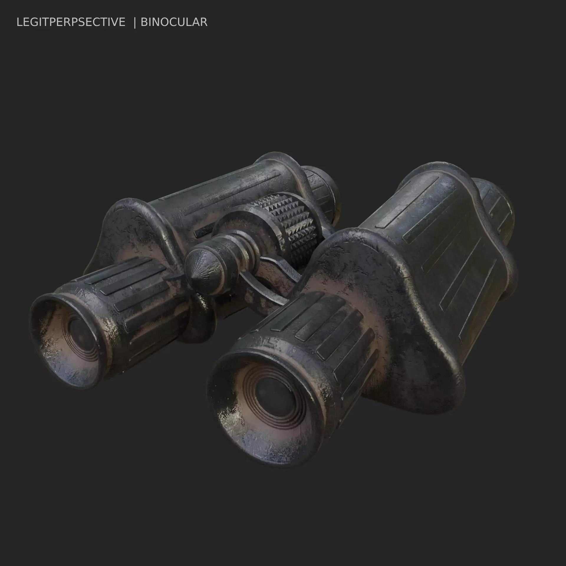 binocular Binocular 3D model mid poly Free 3D model_0