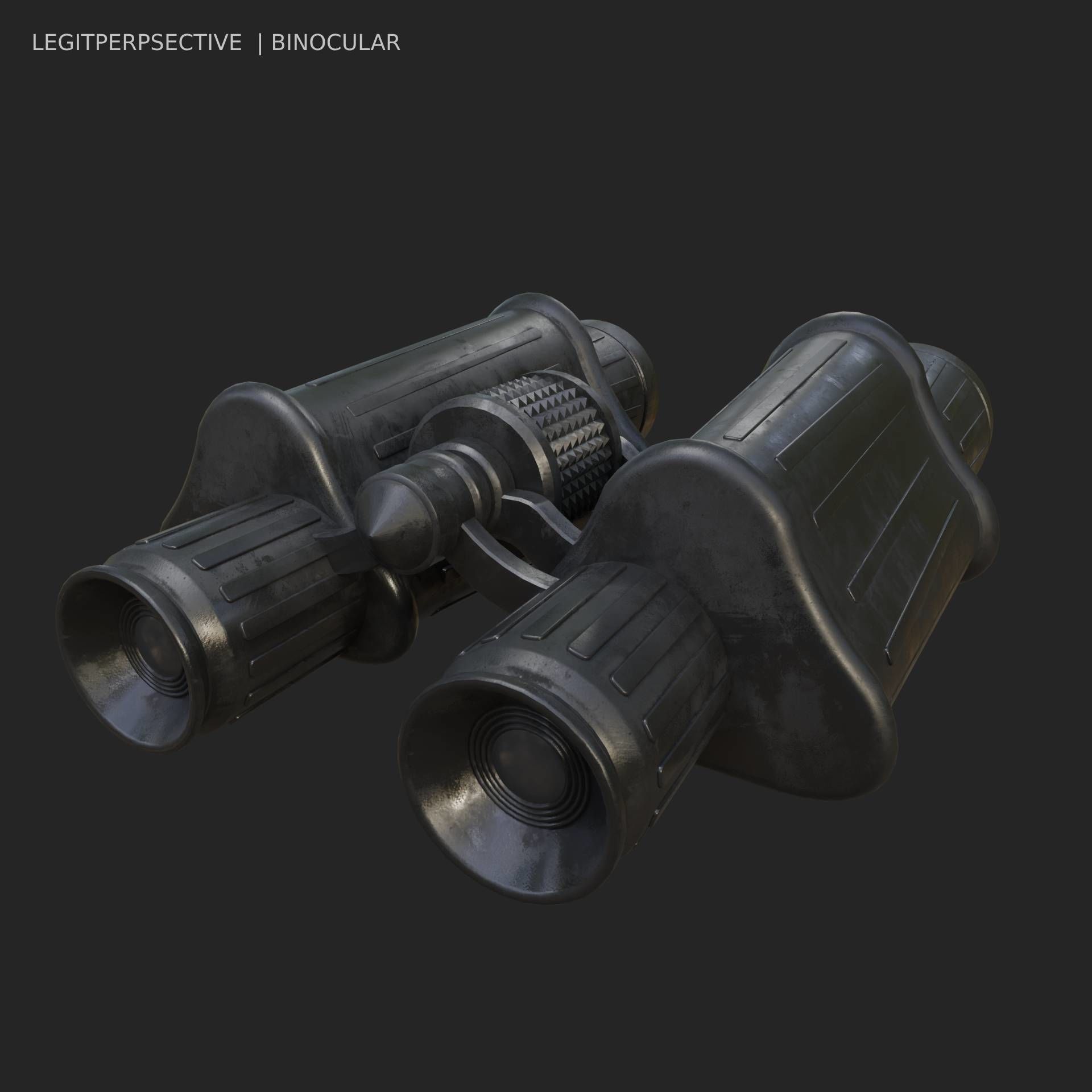 binocular Binocular 3D model mid poly Free 3D model_1