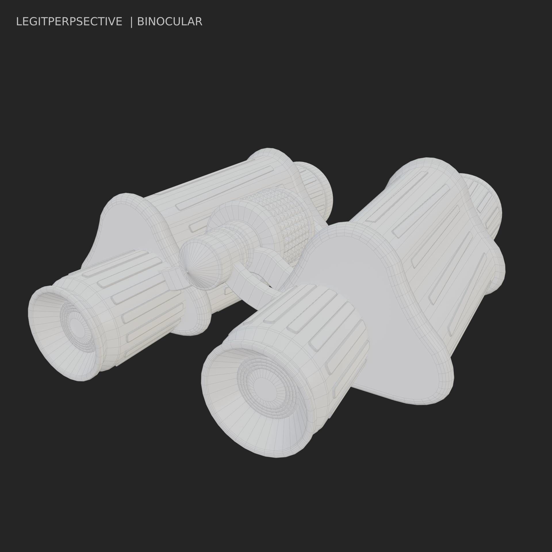 binocular Binocular 3D model mid poly Free 3D model_3