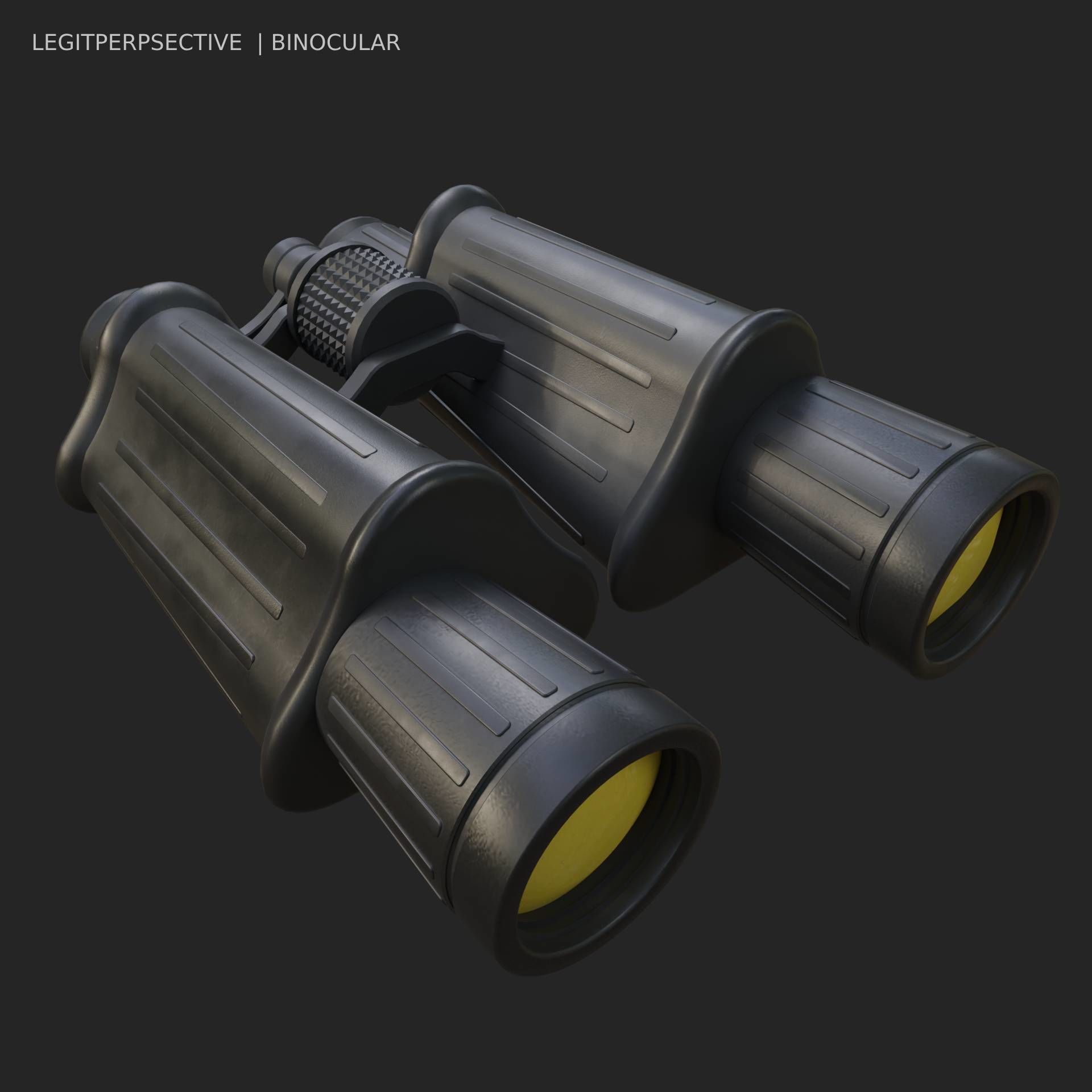 binocular Binocular 3D model mid poly Free 3D model_6