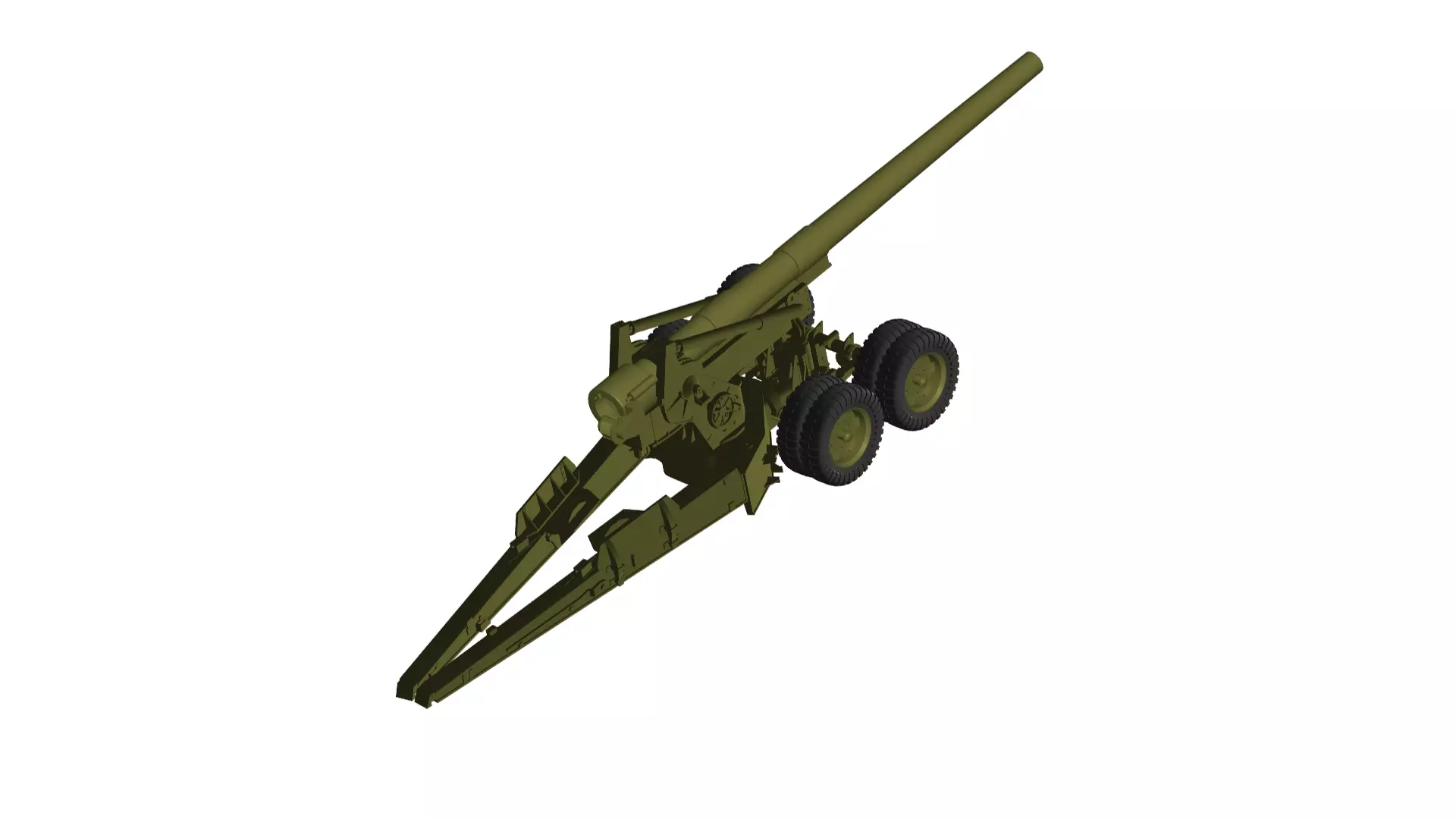 155 mm Howitzer M1 3D model