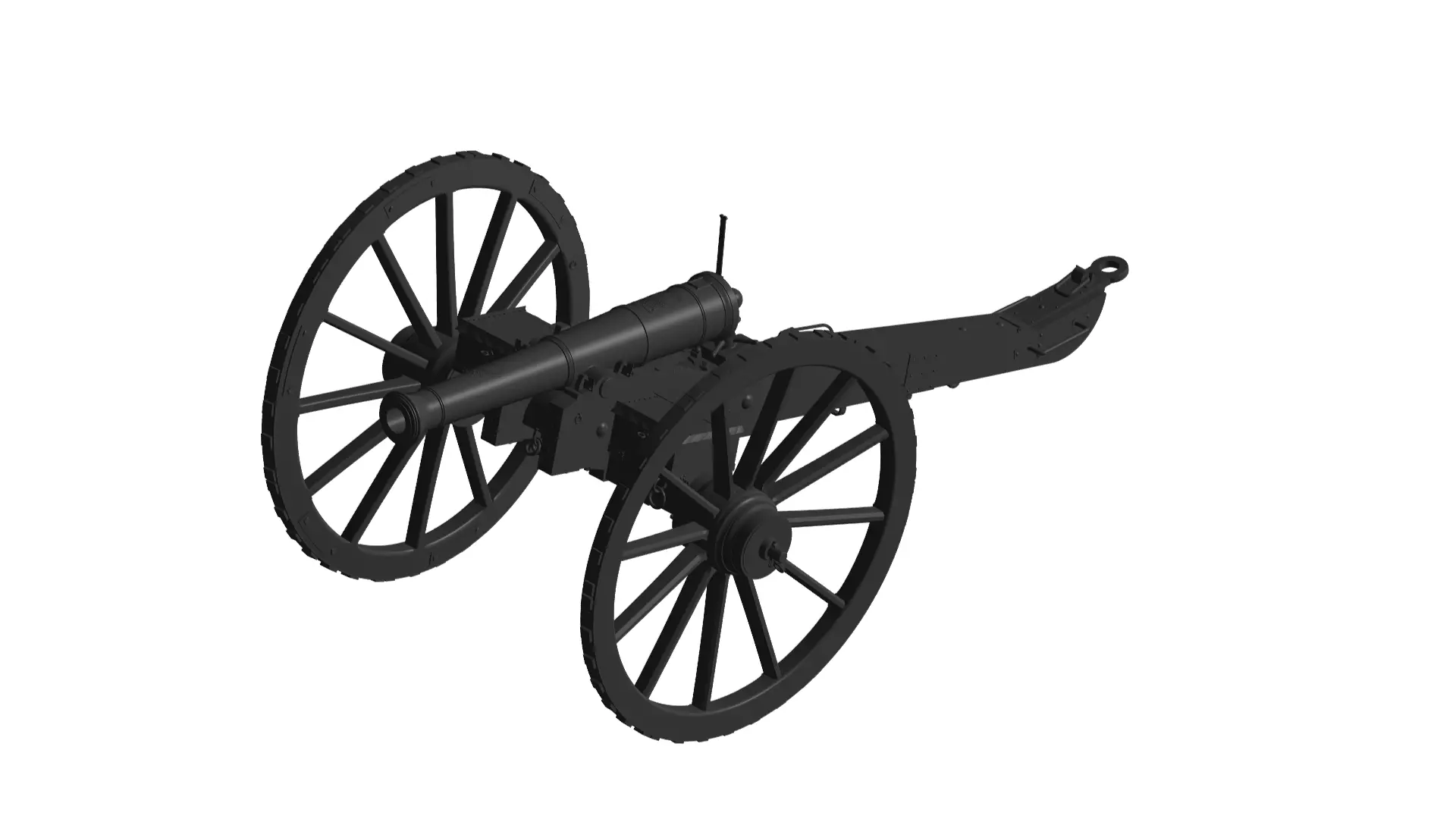 Gun carriage 3D model_0