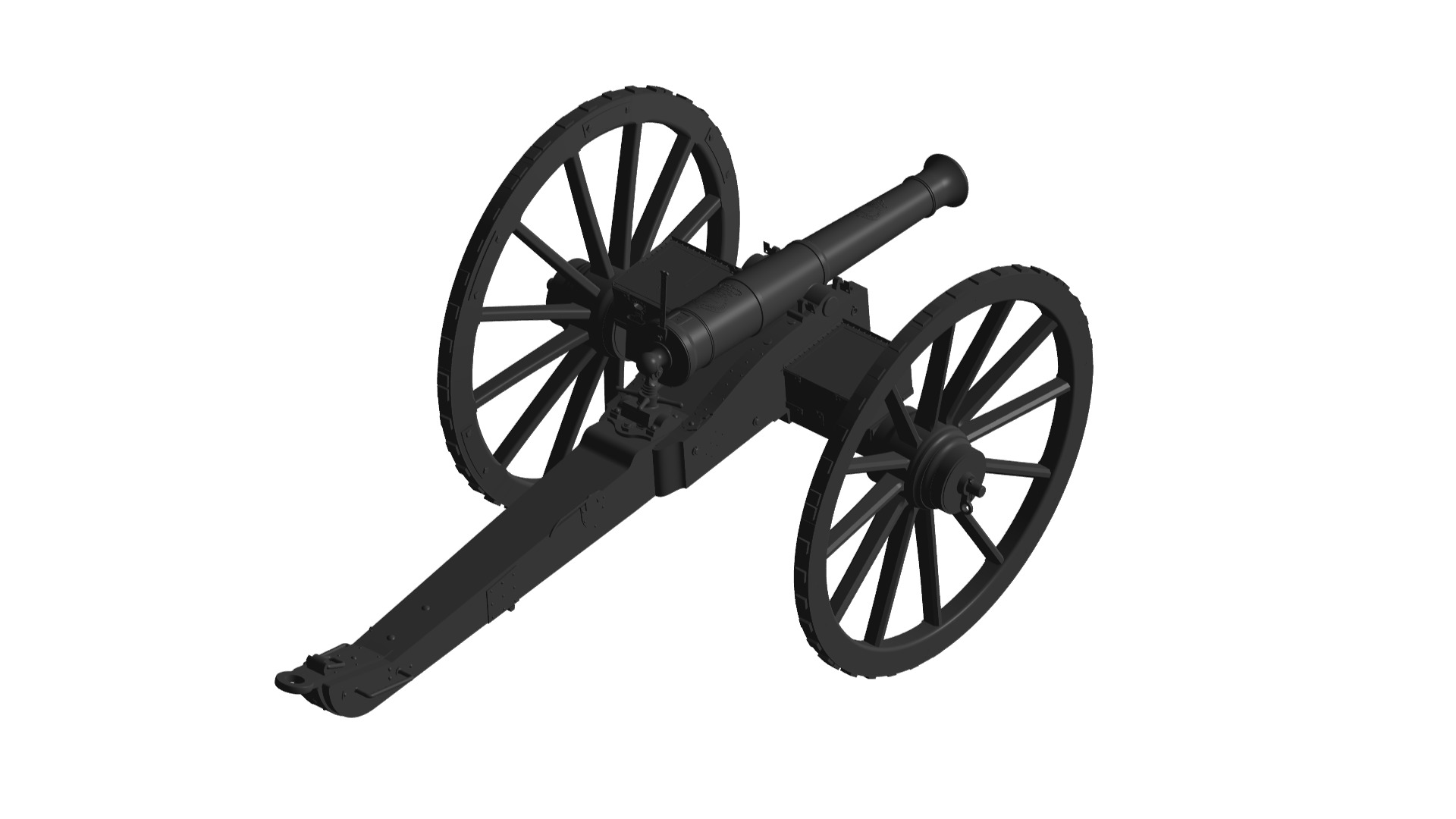 Gun carriage 3D model_1