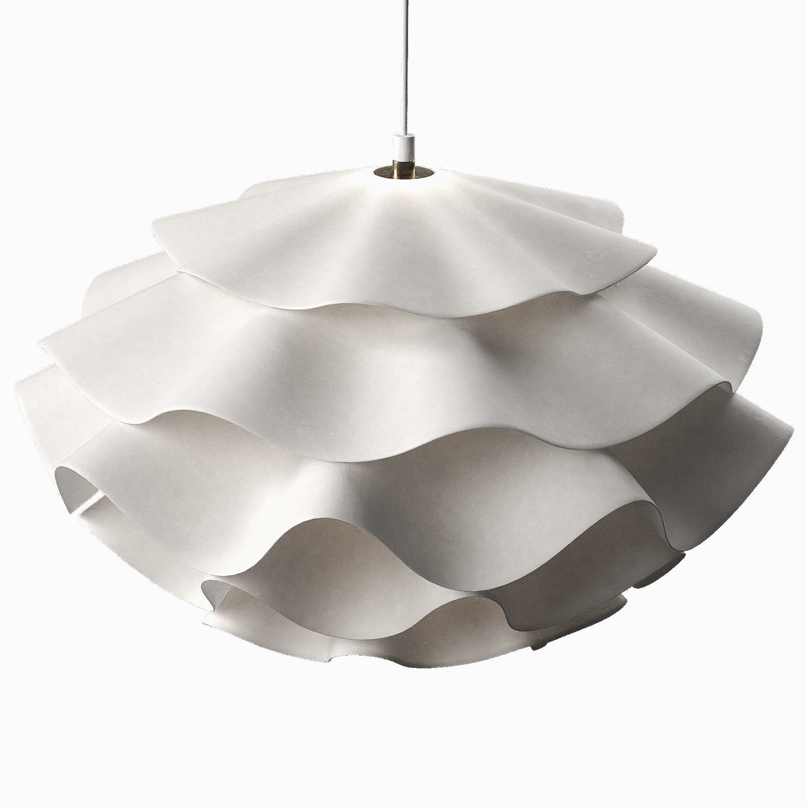 Modern White Pendant chandelier 3D model_3
