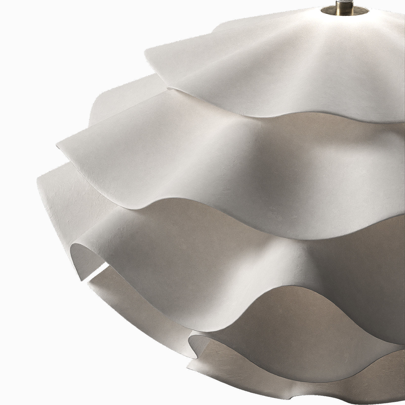 Modern White Pendant chandelier 3D model_4