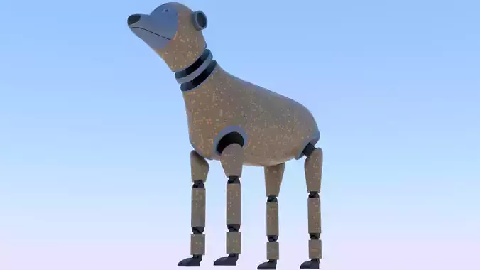 Robotic dog II PBR 3D model