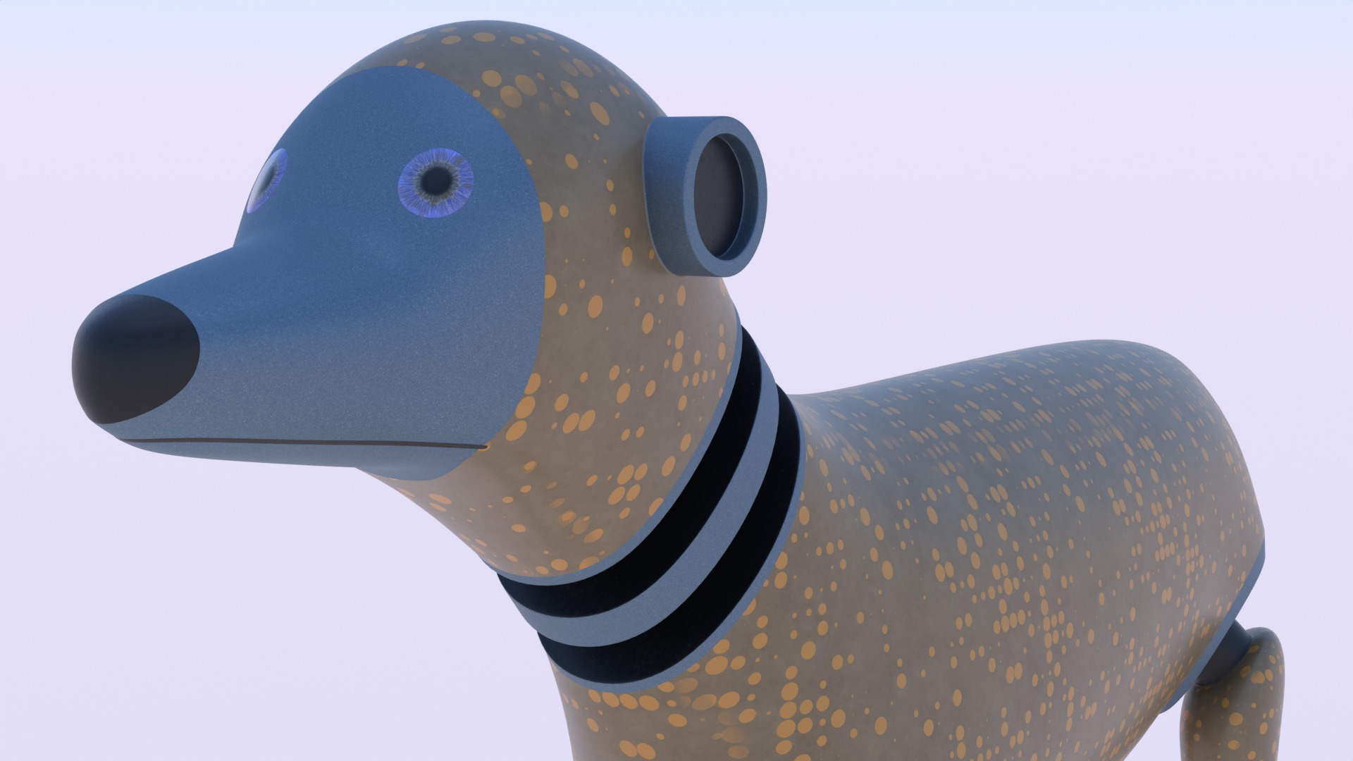 Robotic dog II PBR 3D model_2