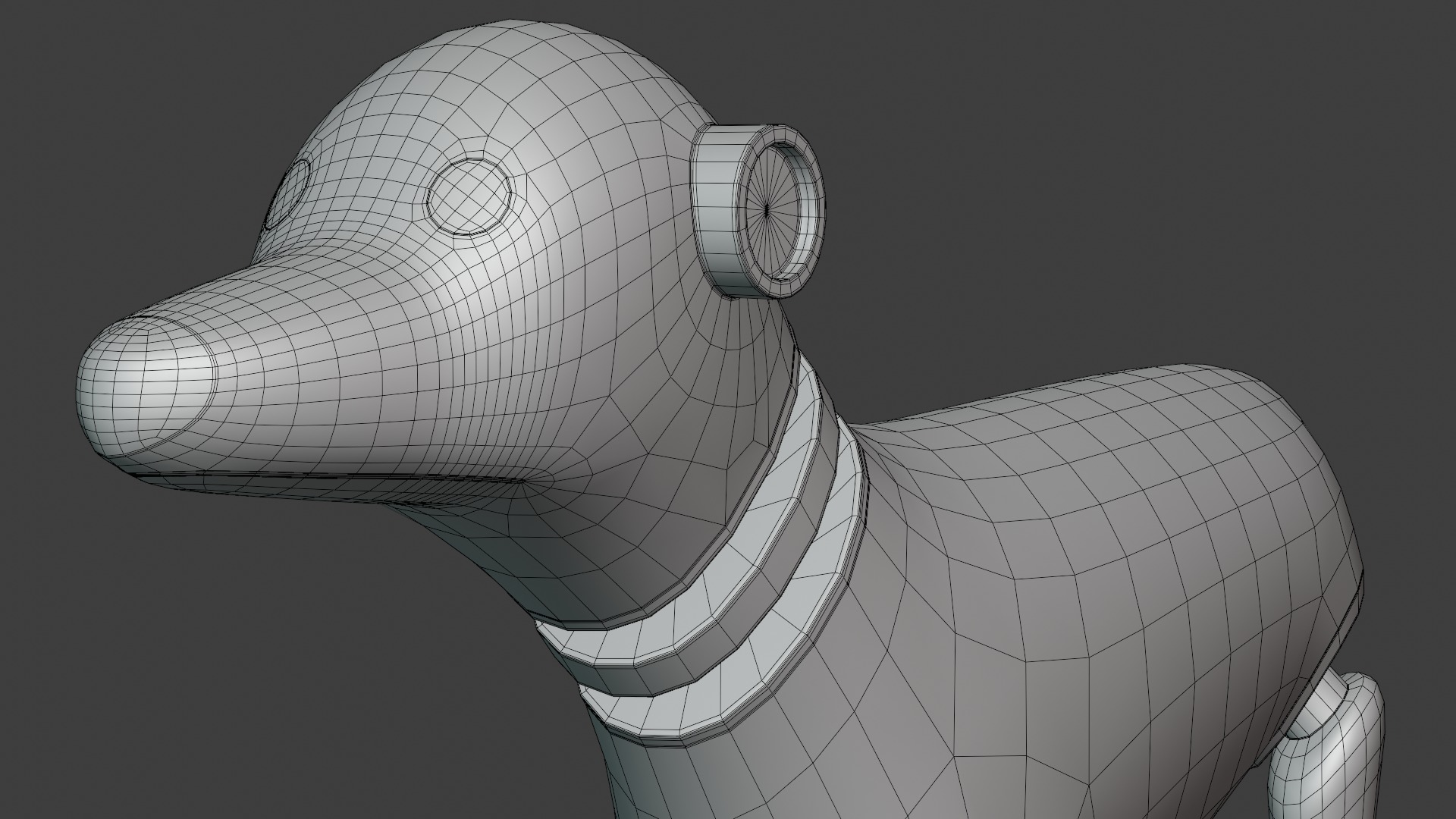 Robotic dog II PBR 3D model_3