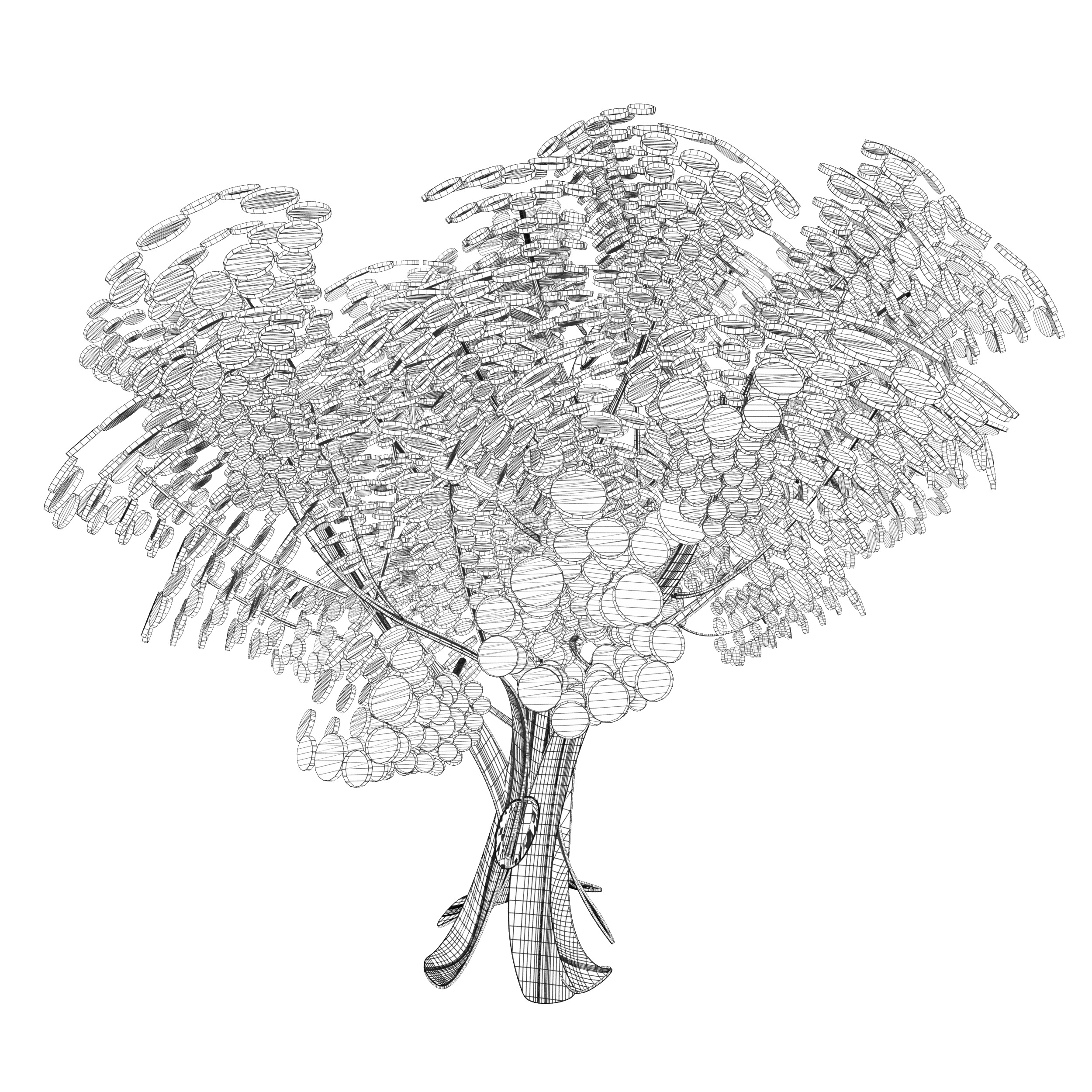 Cartoon tree S1Bv2 3D model_5