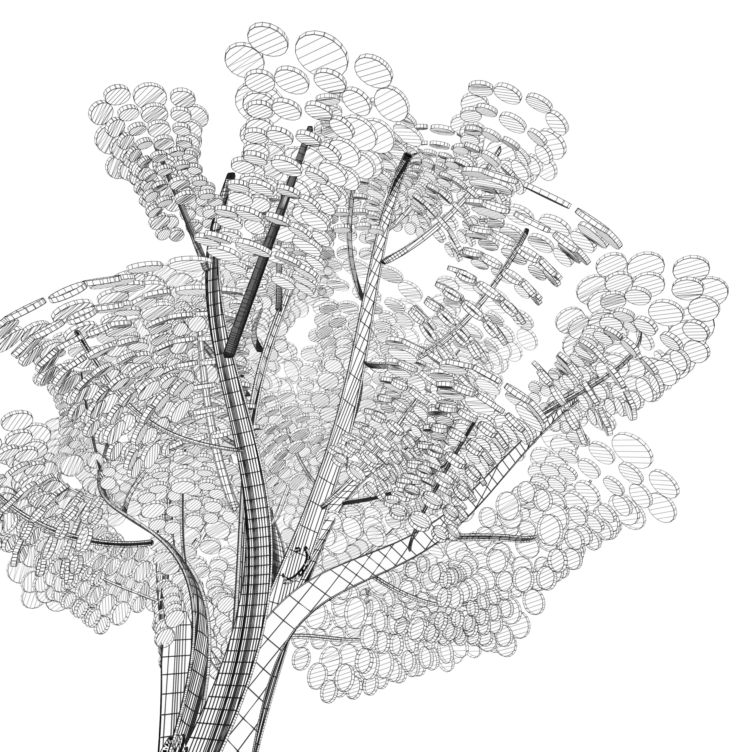 Cartoon tree S1Bv2 3D model_2