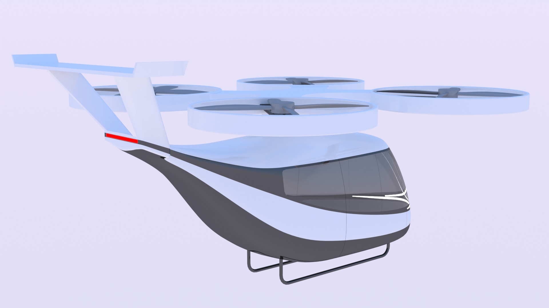 Future passenger drone exterior 3D model_4