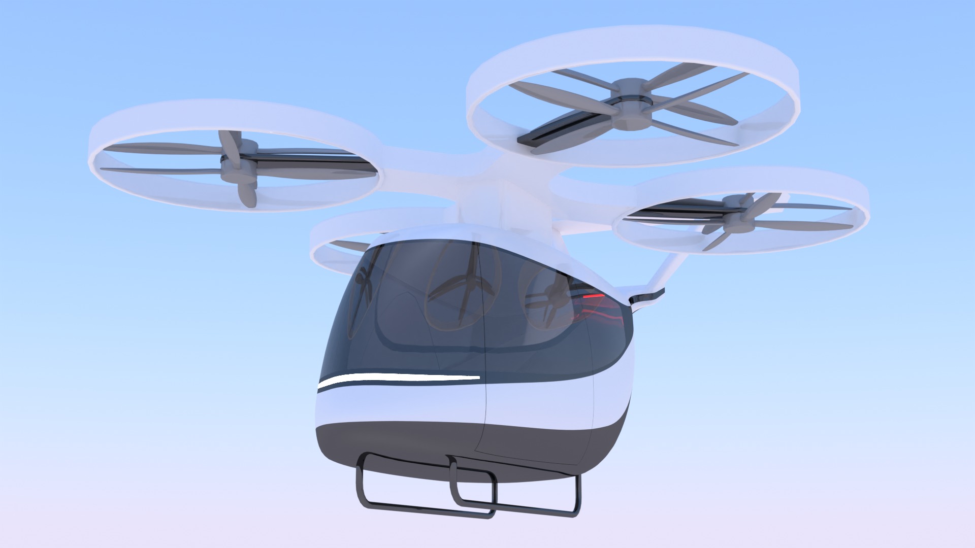 Future passenger drone exterior 3D model_3