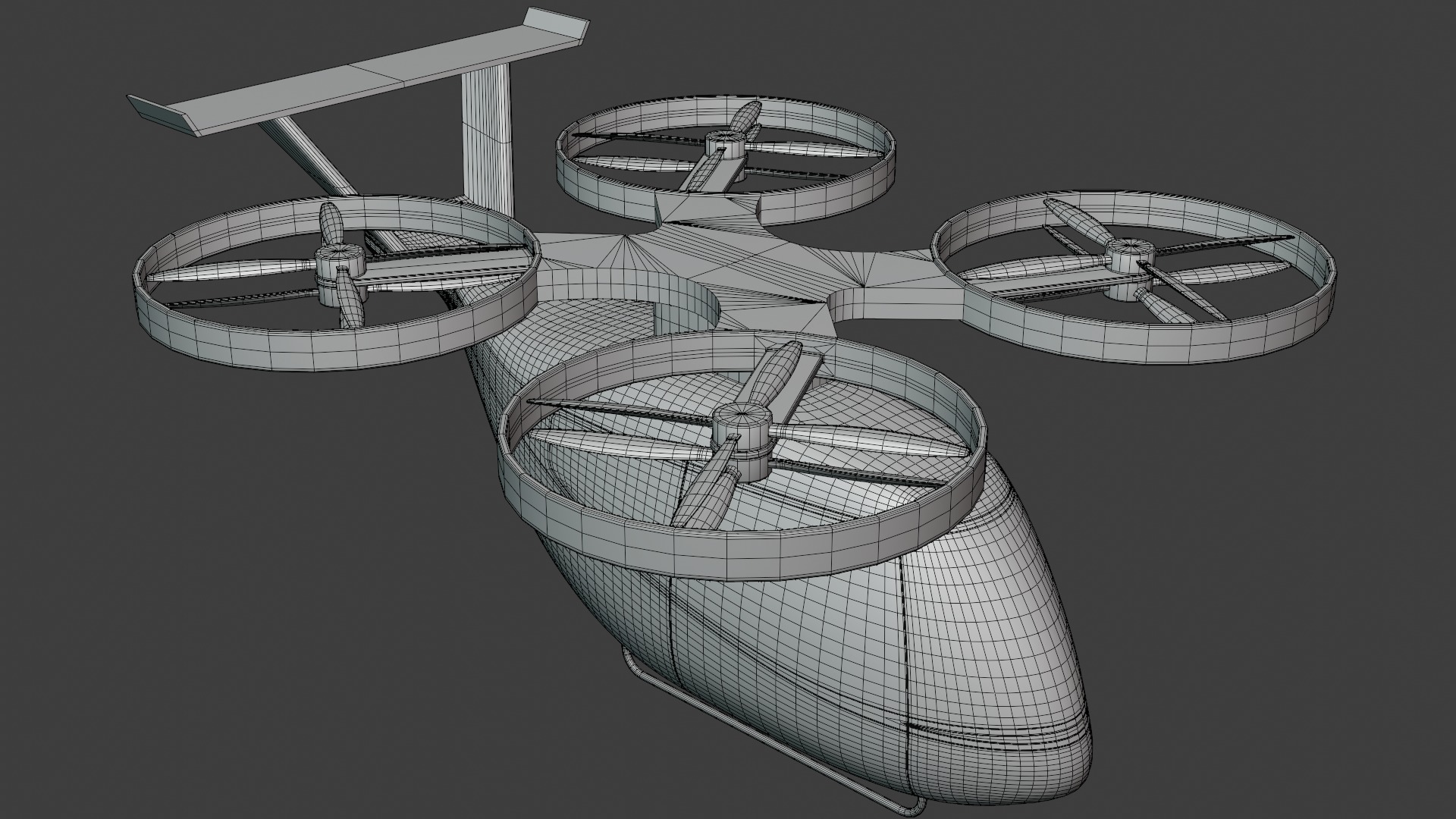 Future passenger drone exterior 3D model_6