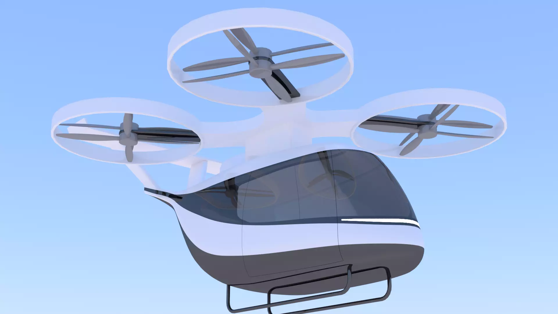 Future passenger drone exterior 3D model_0