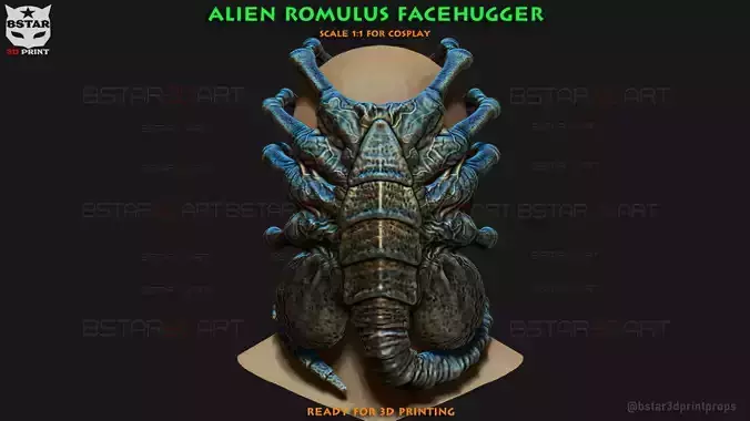 Alien Romulus Facehugger High Quality Mask 3D print model