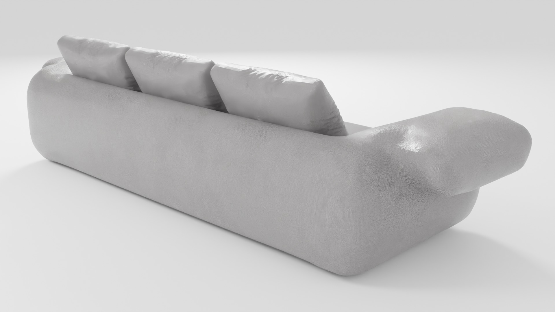 Soft sofa in light colors in a modern style 3D model_2
