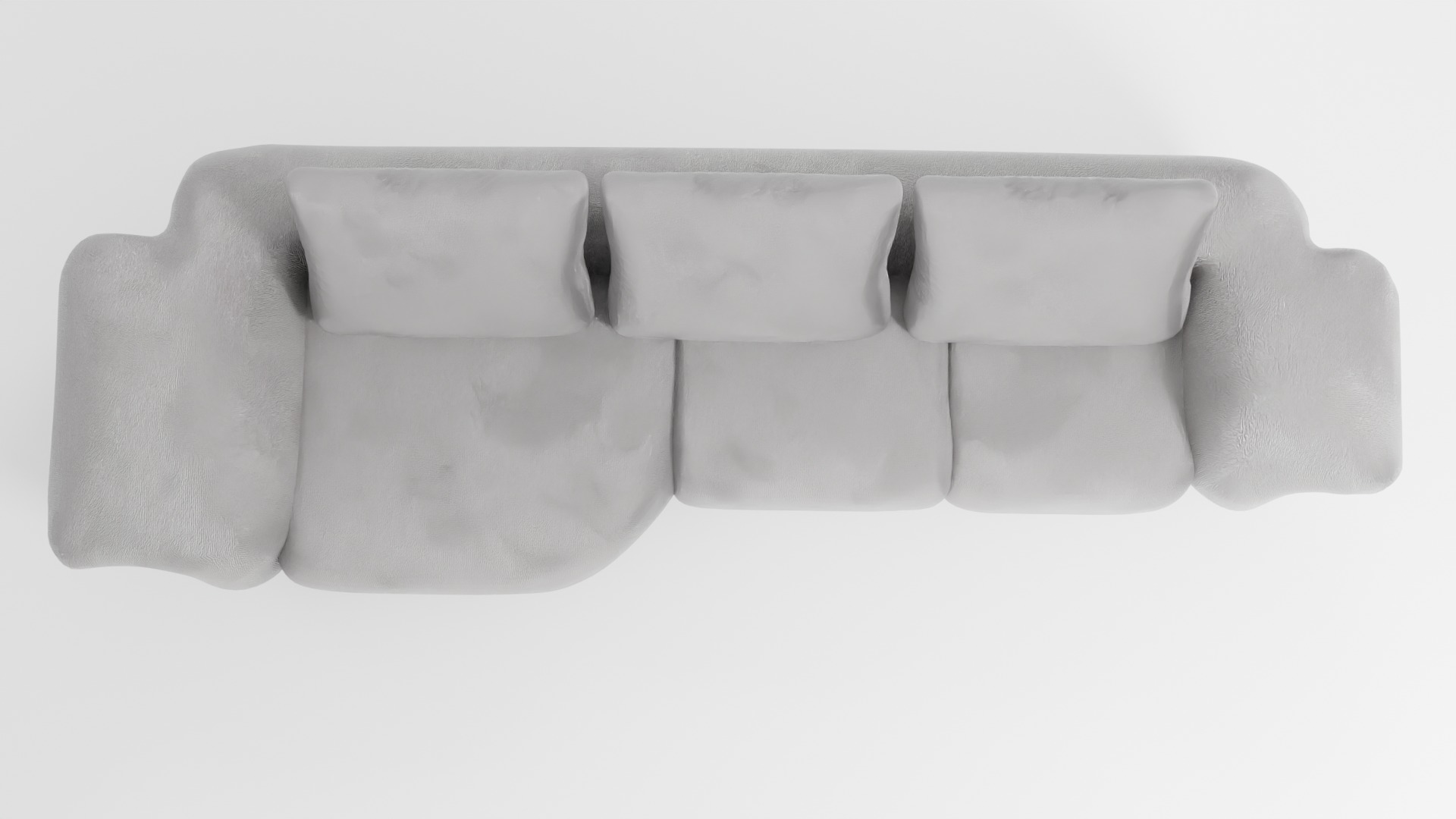 Soft sofa in light colors in a modern style 3D model_5