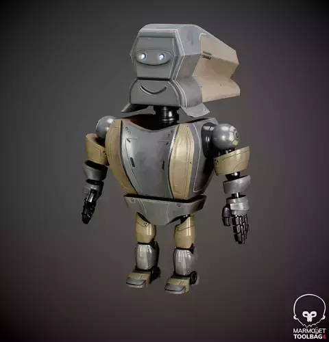 Robot Kid Low-poly 3D model