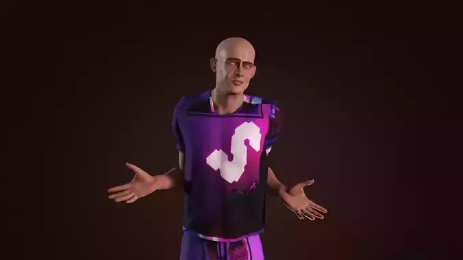 Elf Man Low-poly 3D model Elf Man Low-poly 3D model