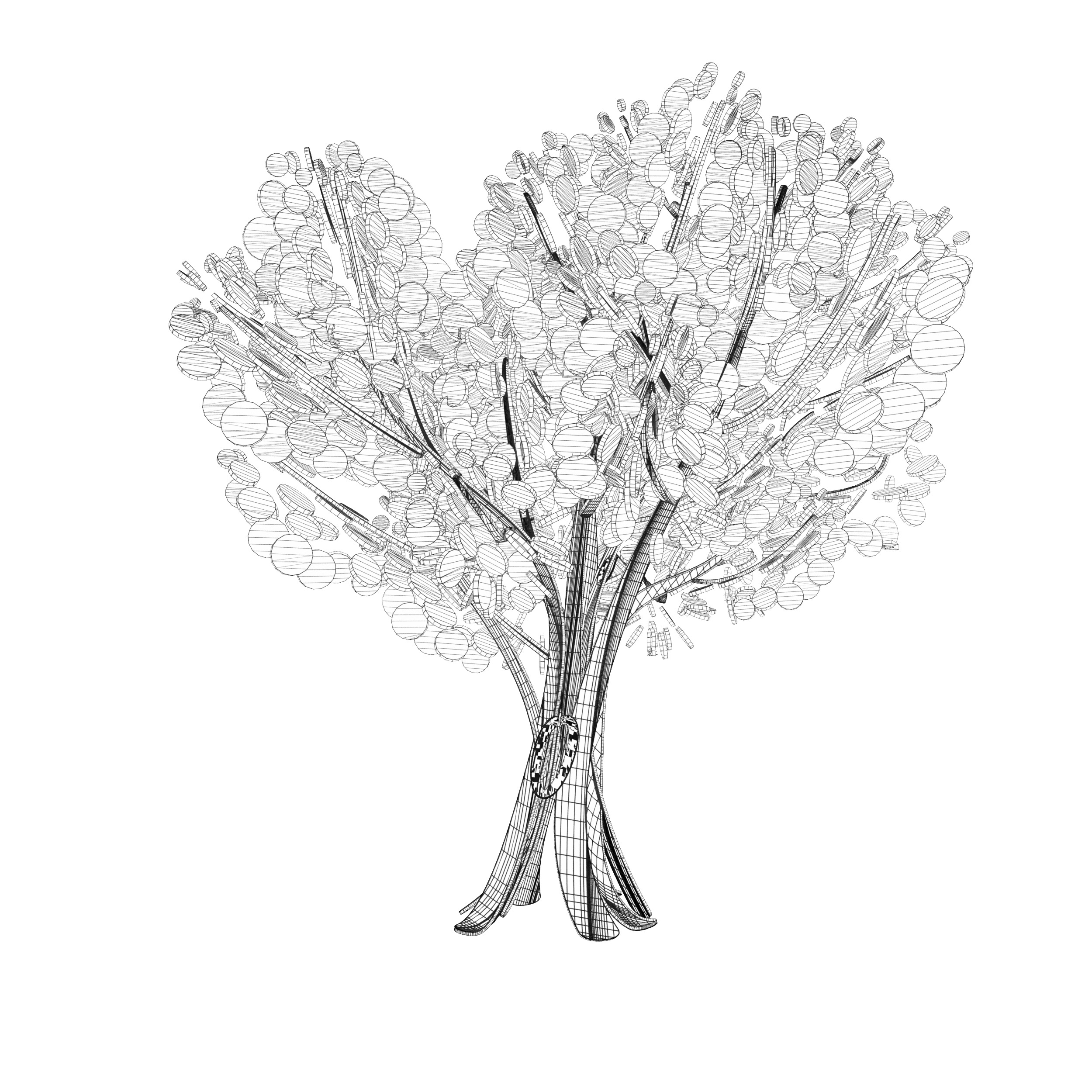 Cartoon tree S1Cv1 3D model_5