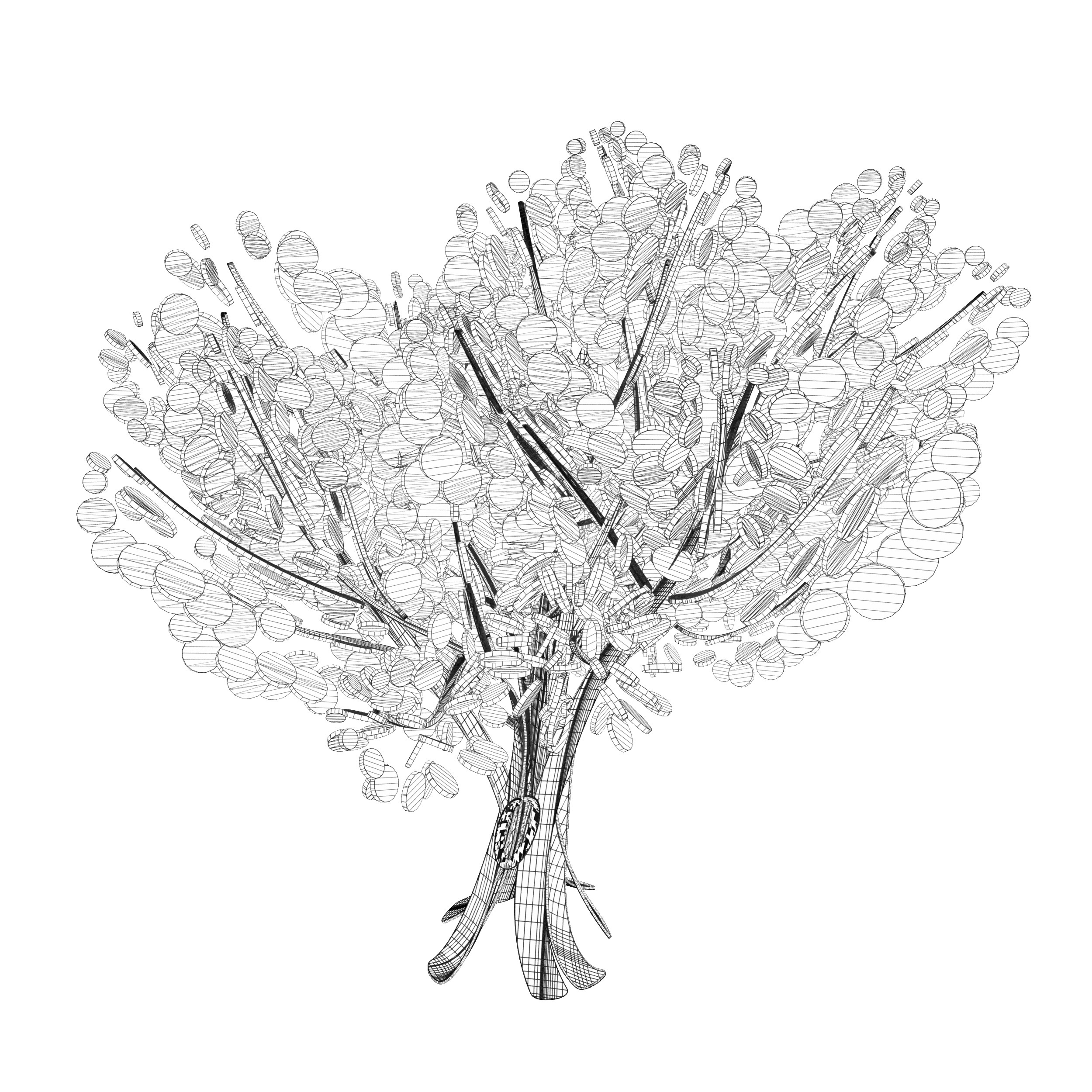 Cartoon tree S1Cv1 3D model_9