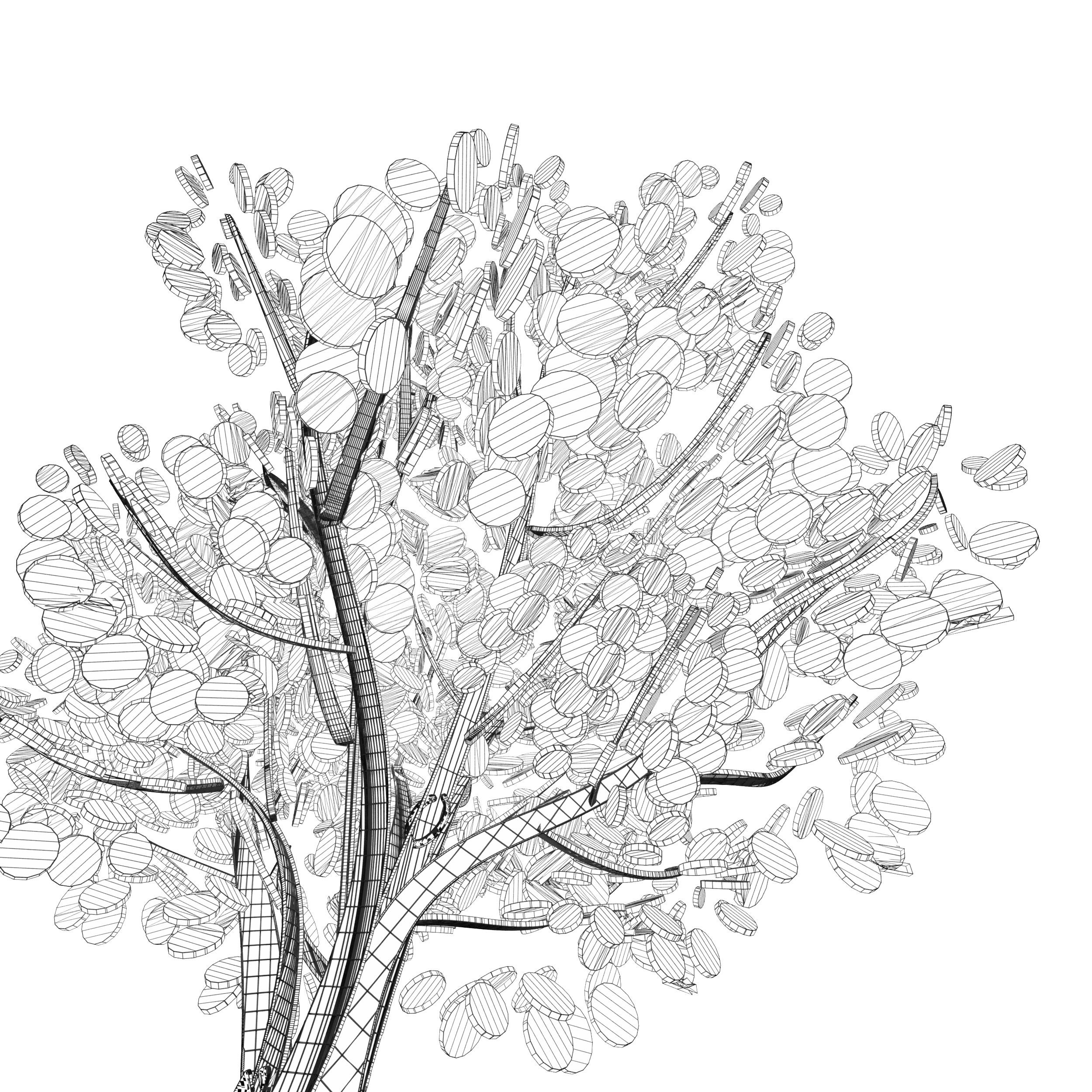 Cartoon tree S1Cv1 3D model_3