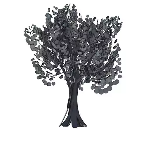Cartoon tree S1Cv3 3D model