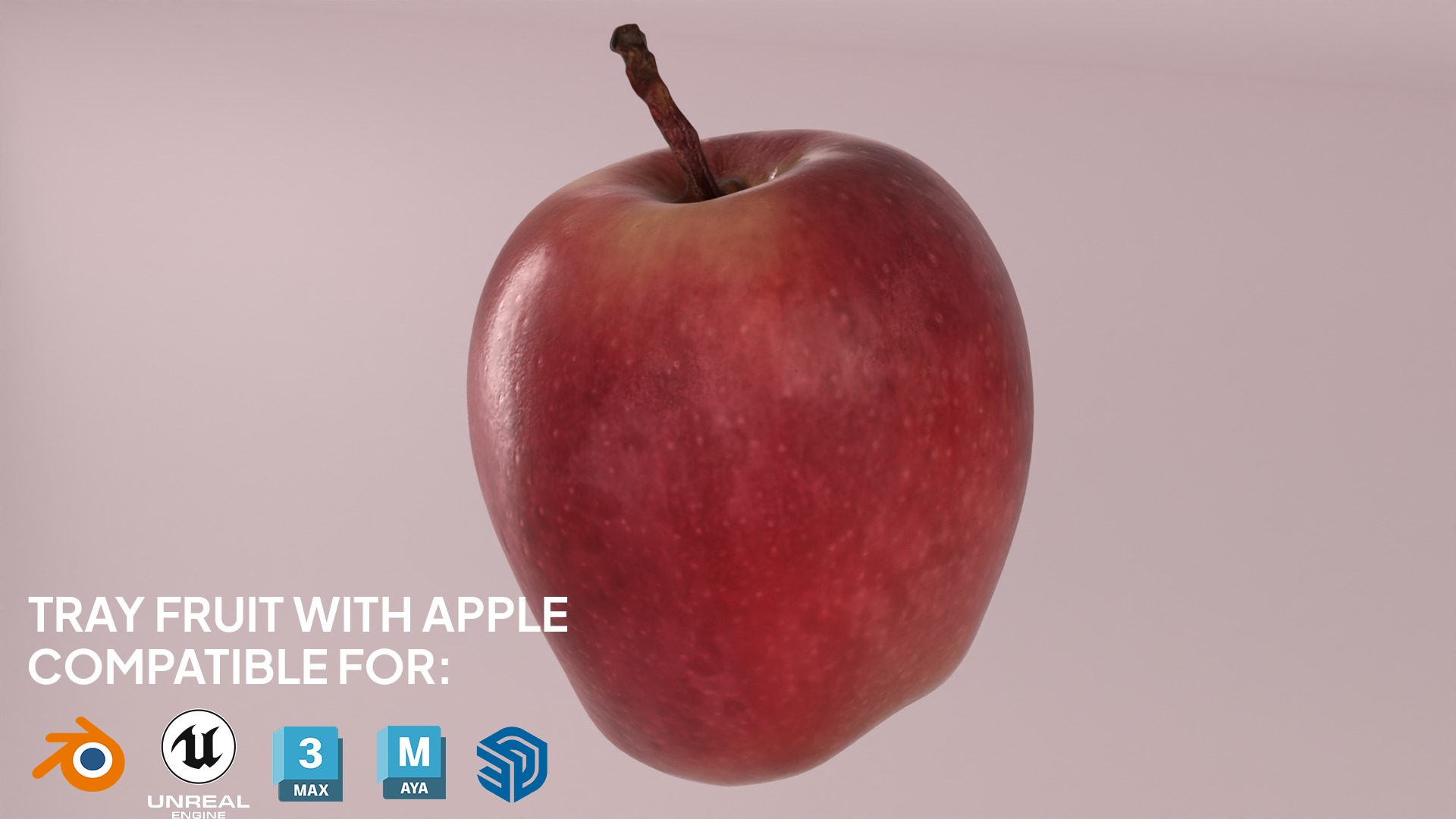 Fruit Tray with Apple 3D model_3