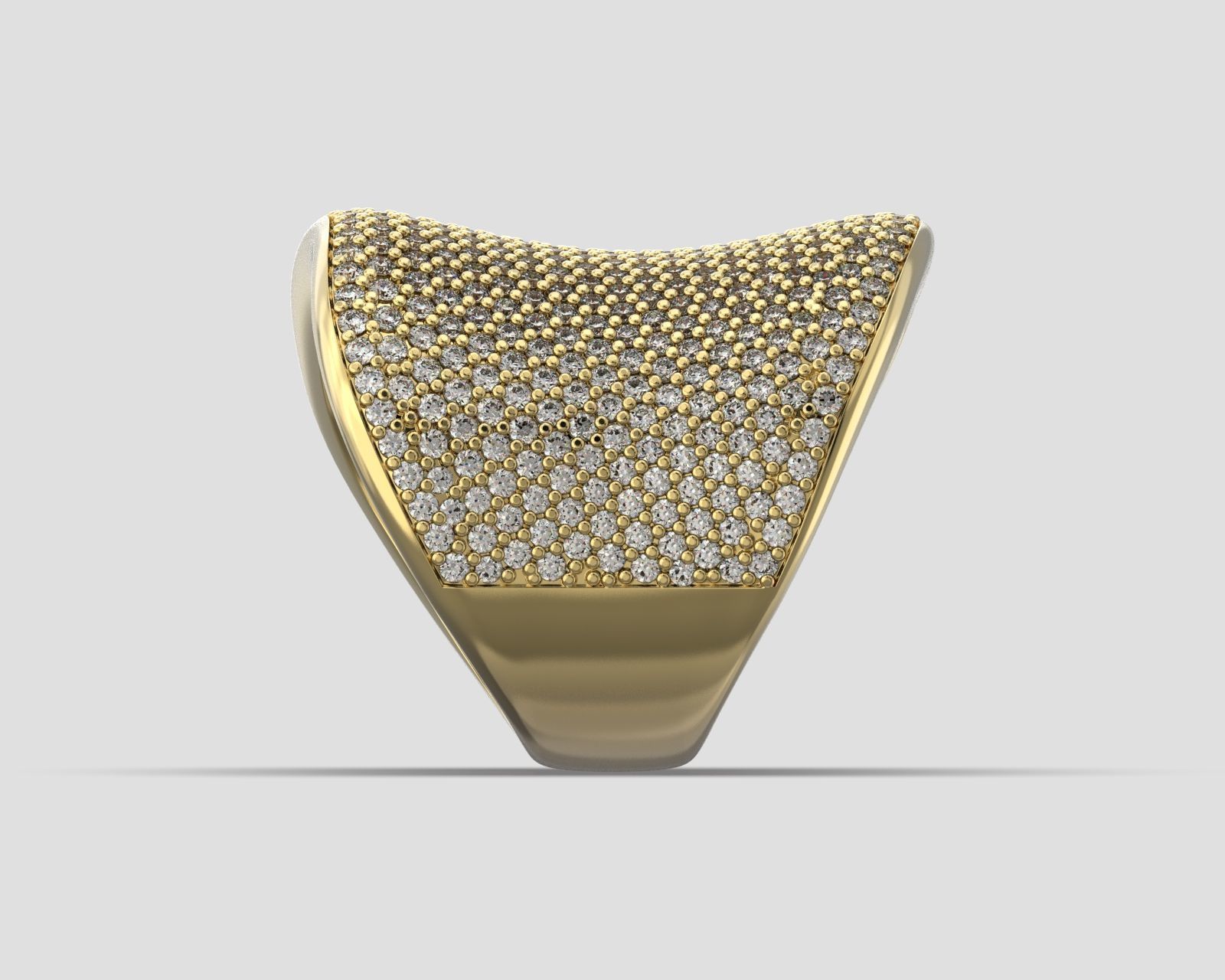 R 181 Pave Ring 3D print model_7