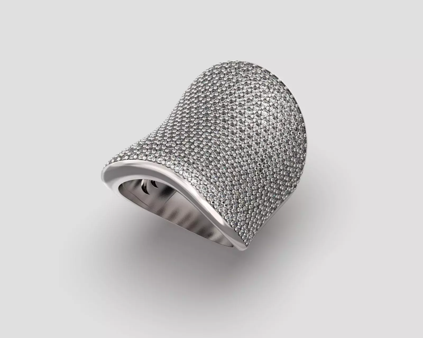 R 181 Pave Ring 3D print model_0