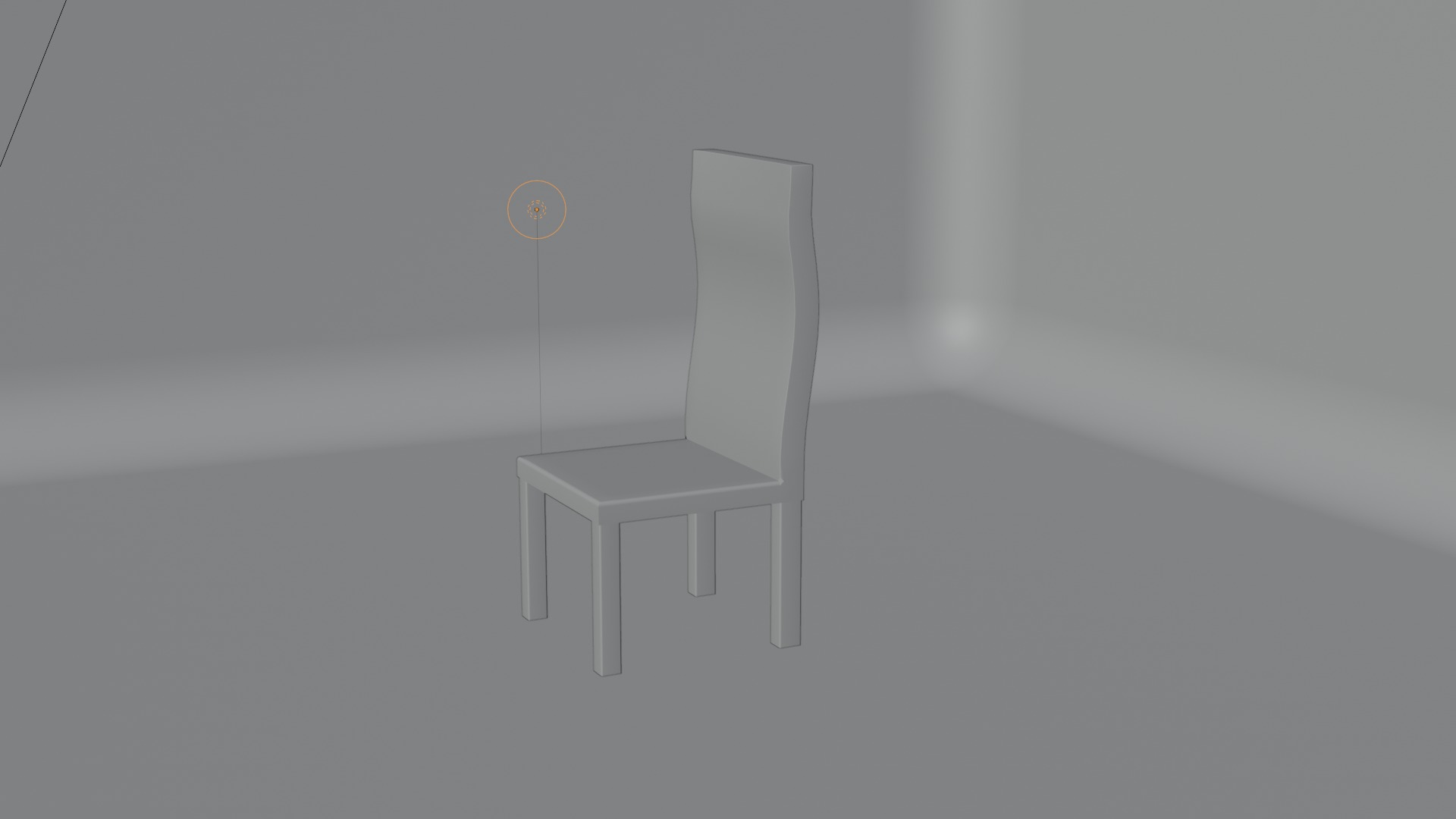 Low-Poly Wooden Chair Low-poly 3D model_4