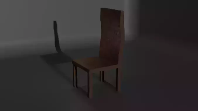Low-Poly Wooden Chair