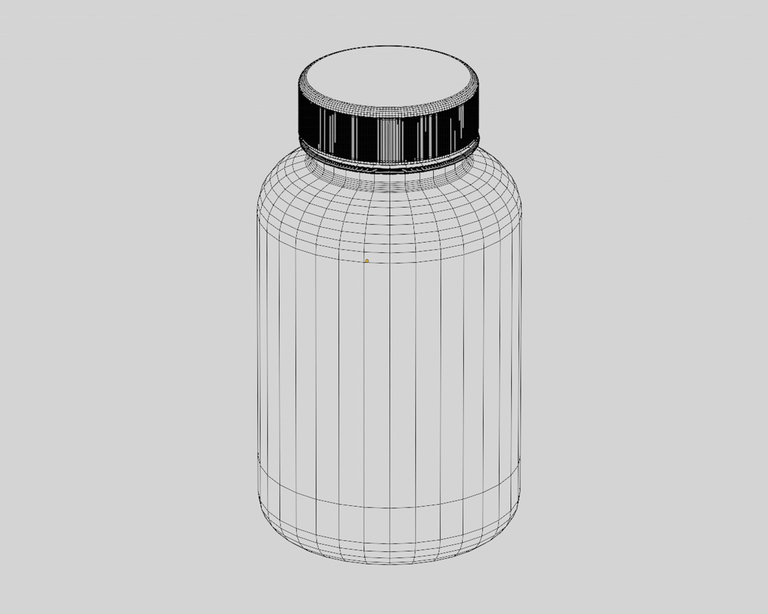 Medicine Bottle Low-poly 3D model_5