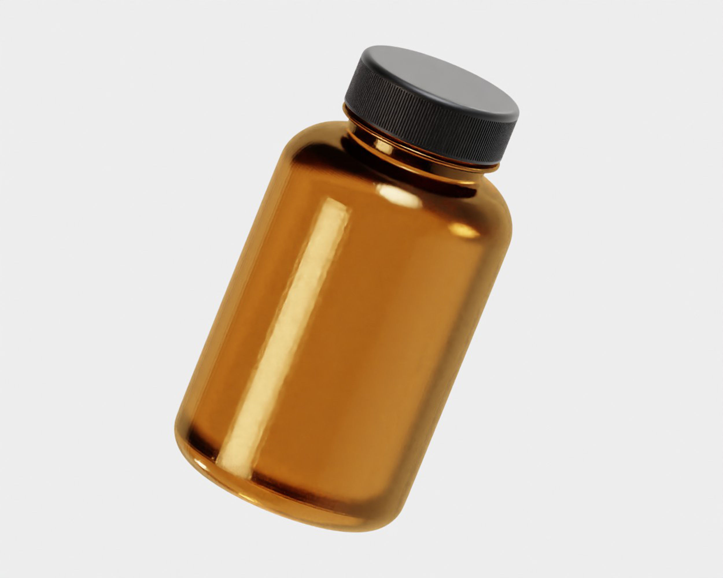 Medicine Bottle Low-poly 3D model_1